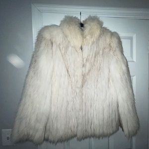 Vintage white fox fur